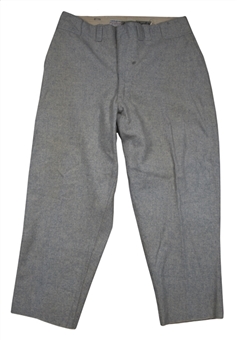 Late 1940s - Early 1950s Joe Cronin Post-Career Worn Boston Red Sox Flannel Pants